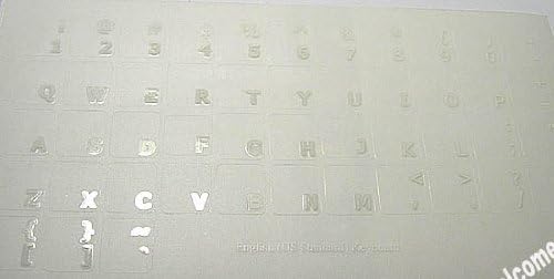 אנגלית ארהב שקוף רקע מקלדת מדבקות עם לבן אותיות עבור מחשב מחשבים ניידים שולחן עבודה