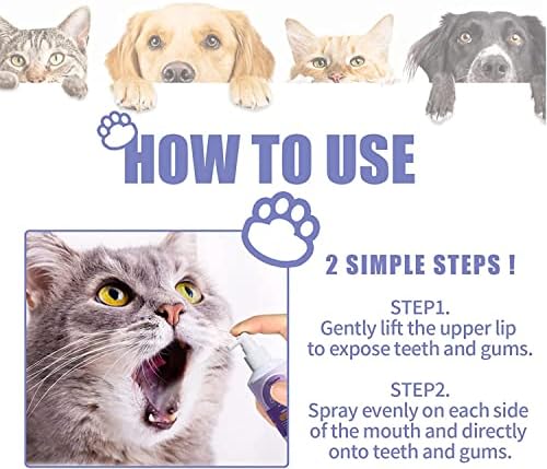 תרסיס שיניים נקי של חיות מחמד, 2023 חדש לחיות מחמד ריסוס ניקוי שיניים נקייה לכלבים וחתולים, ריסוס חיות מחמד נקי שיניים נקי,