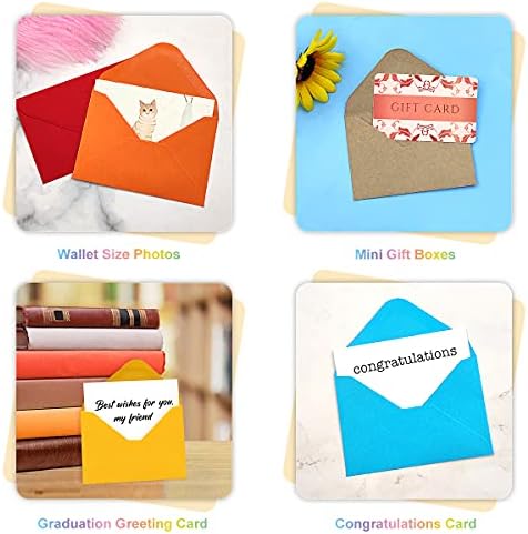 קואידיאלי קטן בצבע מעטפת בתפזורת-168 יחידות זעיר צבעוני מיני מעטפות מגוון עבור עסקי מתנת כרטיס