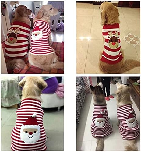 חג המולד חתול סוודר חג המולד כלב סוודר חורף סריגי בגדים חמים עבור חיות מחמד