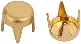 AEXIT 200 PCS 4 ממ חומרה ביתית נייר ראש עגול עגול טון זהב בראד לראקפינג דגם מלאכת DIY: 51AS249QO20