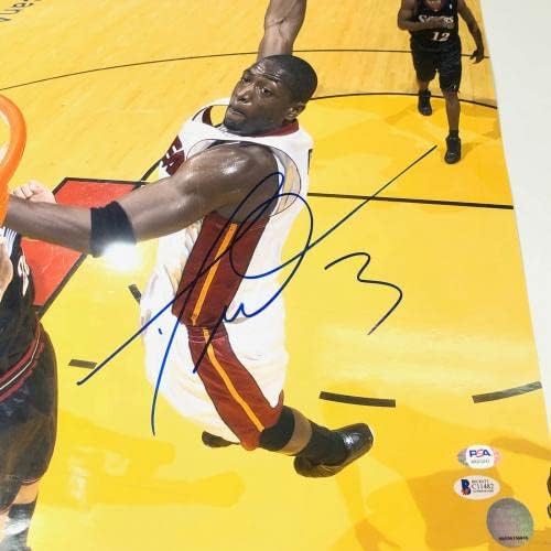 Dwyane Wade חתום 16x20 PSA/DNA Auto 10 Loa Miami Heat חתימה - תמונות NBA עם חתימה