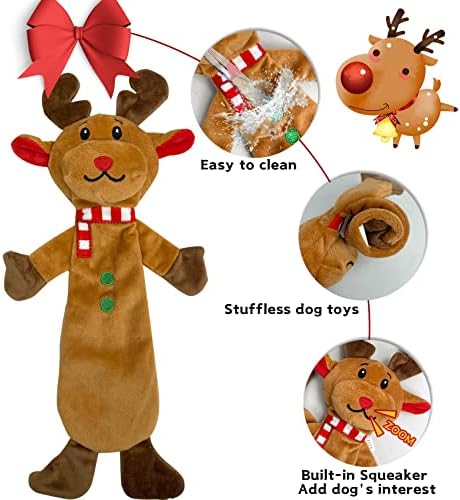 מיס פנטזיה צעצועי כלבי חג המולד - צעצועי כלב חבלים חסרי חבלים ללא חבל