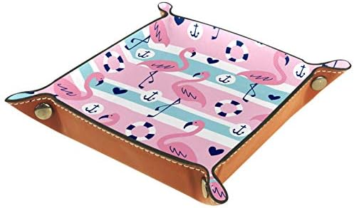 מארגן Lyetny Flamingo מגש אחסון קופסת מיטה מיטה קאדי שולחן עבודה מגש החלפת מפתח ארנק קופסת מטבעות מגש מגש