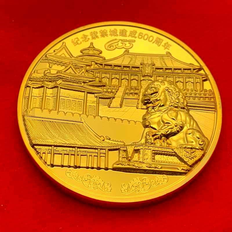 מטבעות מלאכה בעיר Bauhinia City Compant מצופה זהב אוסף מדליות זיכרון מטבעות מובלטות מטבעות עירוניות אסורות מטבעות זיכרון