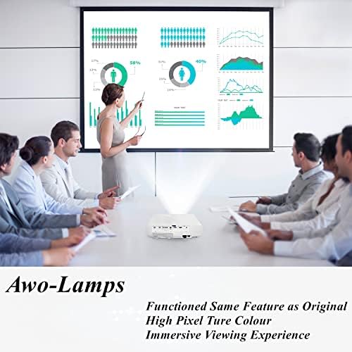 מנורת החלפה של AWO עבור SP-LAMP-038 עבור SP-LAMP-046 עבור DT00871 עבור DT00873 עם דיור ל- Infocus C500, IN5102, IN5106,