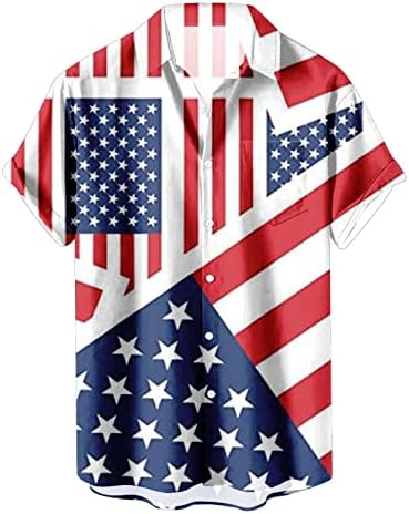 קיץ גדול חולצות לגברים גברים של אמריקאי דגל פטריוטית חולצות לגברים 4 של יולי גברים של קצר רשת שרוול