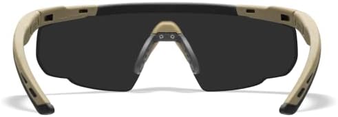 משקפי ירי מתקדמים של Wiley X Saber, משקפי שמש בטיחותיים של ANSI Z87 לגברים ונשים, UV והגנה על העיניים לציד, דיג, אופניים