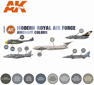 אק אקריליק 3 גרם מטוסי סט אק11755 מודרני רויאל חיל אוויר מטוסי צבעים סט 3 גרם