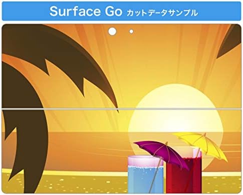 כיסוי מדבקות Igsticker עבור Microsoft Surface Go/Go 2 עורות מדבקת גוף דקיקים של גוף דק 001415 עץ דקל ים מיץ