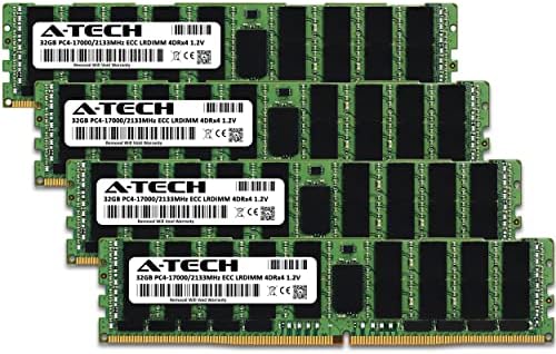 A-Tech 128GB ערכת זיכרון זיכרון זיכרון עבור Supermicro SSG-2029P-E1CR24H-DDR4 2133MHz PC4-17000 ECC עומס מופחת LRDIMM 4DRX4
