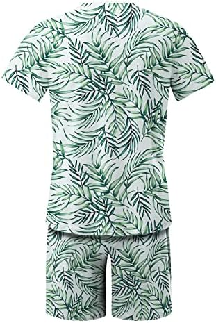 מכנסיים שרוול קצר 2 חלקים וחוף קיץ מודפסים סטים מודפסים של חולצות גברים מכנסיים קצרים