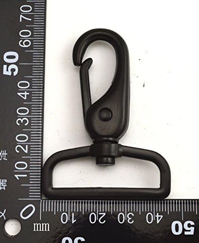 Fenggtonqii שחור 1.5 אינץ 'בקוטר פנימי D טבעת בינונית לובסטר אבזם אבזם הצמד מסתובב