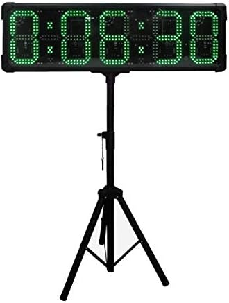HUANYU LED 8 '' שעון תזמון מירוץ דו צדדי כפול 6 ספרות ספירה לאחור/מעלה טיימר STOPWatch אטום למים לאירועי ספורט