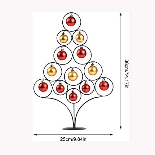 עץ חג המולד של חוט מתכתי מתבונן עם קישוט