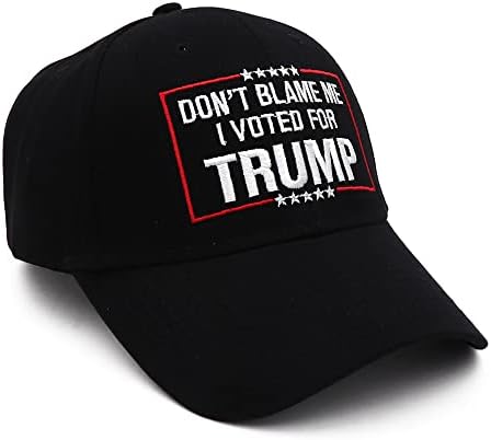 טראמפ 2024 כובע,לא מאשים אותי הצבעתי עבור טראמפ כובע דונלד טראמפ מגע הסוואה רקום מתכוונן בייסבול כובע