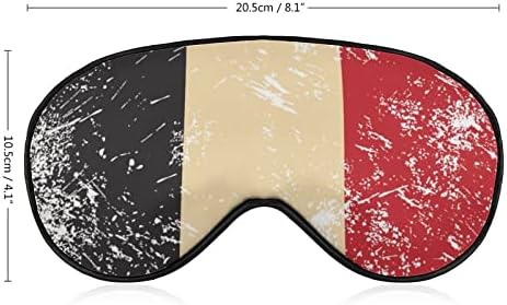 דגל רטרו בבלגיה מצחיק מסיכת עיניים שינה מצחיקה כיסוי עיניים מכוסות עיניים עם רצועה מתכווננת צפונית לנשים גברים