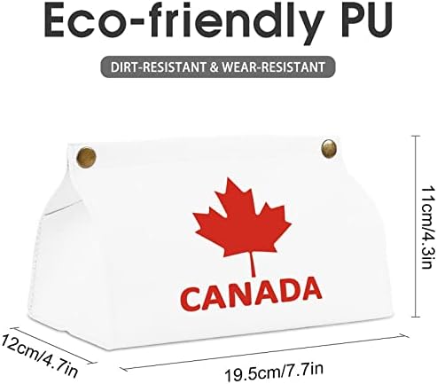 דגל קנדה דגל רקמות מייפל מחזיק מכסה מארגן נייר תיק נייר לנייר מפית נייר פנים שולחן כתיבה מכוניות מטבח אמבטיה