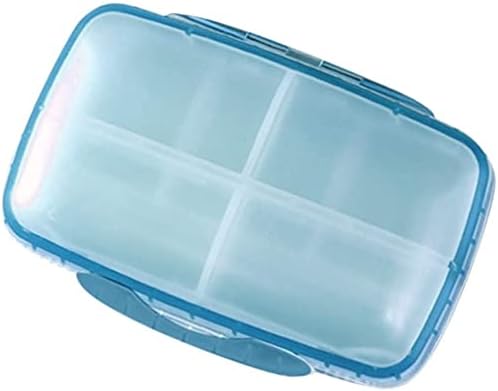 גלולת תיבת רפואה ארגונית לוח תיבת עם 8 תאים נפרדים נייד גלולת מקרה עבור חיצוני נסיעה קומפקטי קל לנשיאה כחול