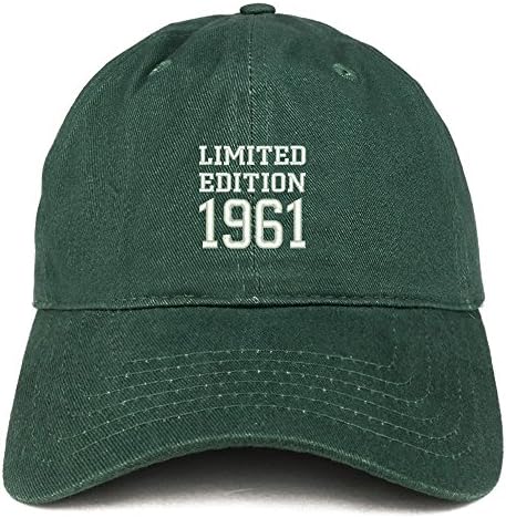 טרנדי הלבשה חנות מהדורה מוגבלת 1961 רקום מתנת יום הולדת מוברש כותנה כובע
