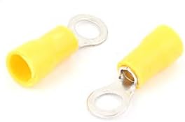 40 יחידות מבודד טבעת מלחץ כבל חשמלי מסופי מחבר אוג 16-14 צהוב(טרמינלים דה כבל אל כלכטריקו דה קרימפדו דה אנילו אייסלאדו