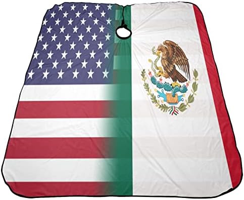 אמייקני עם דגל מקסיקו תספורת תספורת סינר שיער חיתוך סלון כף 55 x 66 אינץ