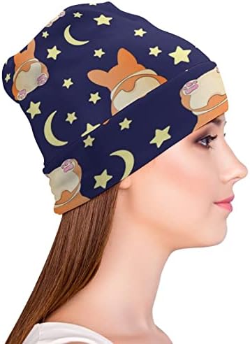 באיקוטואן קורגי עם ירחים וכוכבים כפות הדפסת כפת כובעי גברים נשים עם עיצובים גולגולת כובע