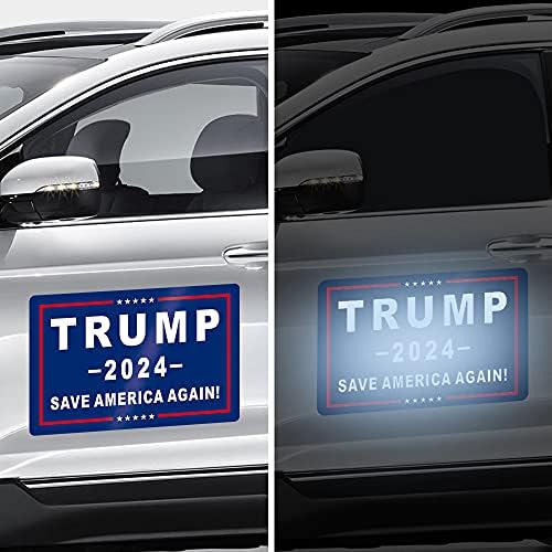 מדבקת מגנט QSUM טראמפ 2024, שמור את אמריקה שוב מדבקות מכוניות פגוש לאירוע מצעדי חגיגת יום הבחירות הנשיאותי 47