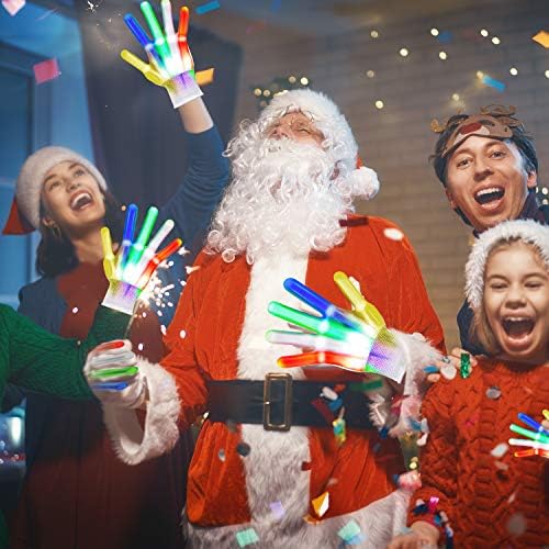 Vicsport LED כפפות מדליקות כפפות למבוגרים בנות בנות צעצועים בגיל 6-16 מתנות מהנות מגניבות לקרנבל ליל כל הקדושים מסיבות