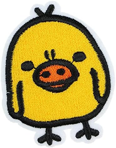 Jpt - ברווז זעיר- מיני צהוב קטן חמוד לילדים ילדים רקום אפליקציה ברזל/תפור על טלאים תג טלאי לוגו חמוד על חלצת מעיל חלצה