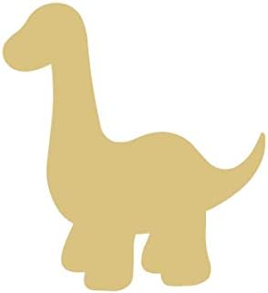גזרת דינוזאור של לונג -צוואר לא גמורה חיה עץ פרהיסטורית ילדים חדר משחק דלת דלת קולב MDF סגנון בד בצורת 2 סגנון 2