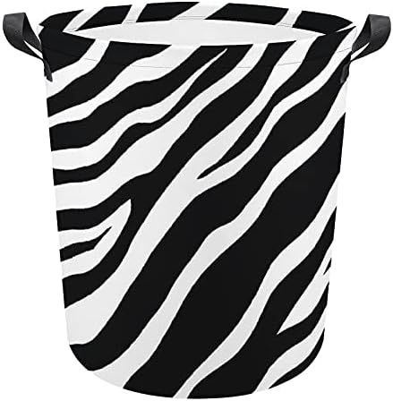 פודודו סלסול כביסה Zebra1 מכסה כביסה עם ידיות פטיש מתקפל שקית אחסון בגדים מלוכלכים לחדר שינה, חדר אמבטיה, ספר