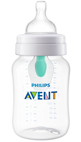 בקבוק תינוק נגד קוליק של פיליפס אוונט עם אוורור נטול אוויר, שקוף, 9 אונקיה, 4 מארז, סקפ403/44