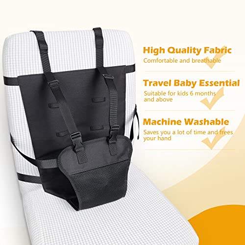 נסיעות לרתום מושב, נייד גבוהה כיסא, גרבי תינוק נסיעות חיוני עם רשת לנשימה מתחבר ביותר כיסאות, מכונת רחיץ תינוק