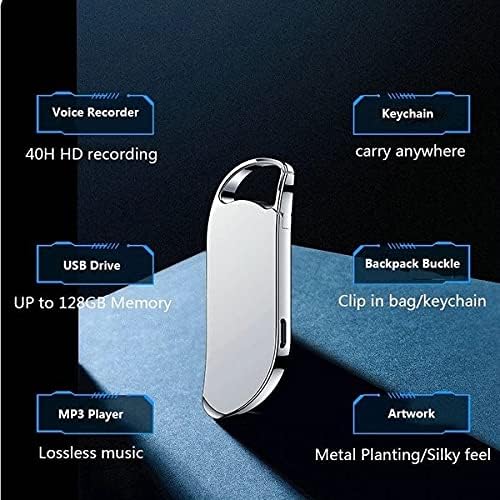EBIZ 32GB מקליט קולי מקליט מפתחות MP3 נגן