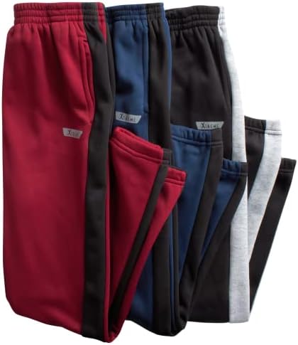 מכנסי טרנינג של בנים איקסטרים-3 מארז מכנסי ג ' וגר צמר טכני פעיל עם כיסים