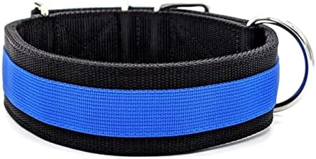 ספורטאי כלבים שחור/כחול 2 עילית-HD ניילון 5 שכבות צווארון כלב עמיד עמיד