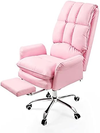 לוקאו משרד כיסא מחשב נוח רך גיימר כיסא עור מפוצל כיסא מסתובב כורסה עם הדום