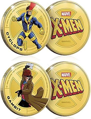 מועדון הפנטזיה שלם חבילה של אוסף שלם של X Men הרשמי של ה- X Men - 12 מטבעות/מדליות של הדמויות הזכורות ביותר מהסרטים האהובים