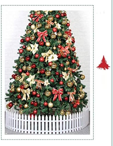 400 סמ עץ חג המולד מלאכותי W אורות LED וקישוטים, פרימיום צירים במעמד מתכת ידידותי לסביבה עץ אורן עץ אורן ירוק,