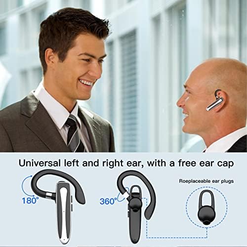 אוזניות Bluetooth לטלפון סלולרי, אוזניות אלחוטיות Bluetooth 5.1 אוזניות אוזניות יחיד אוזניות ללא ידיים, במיקרופון