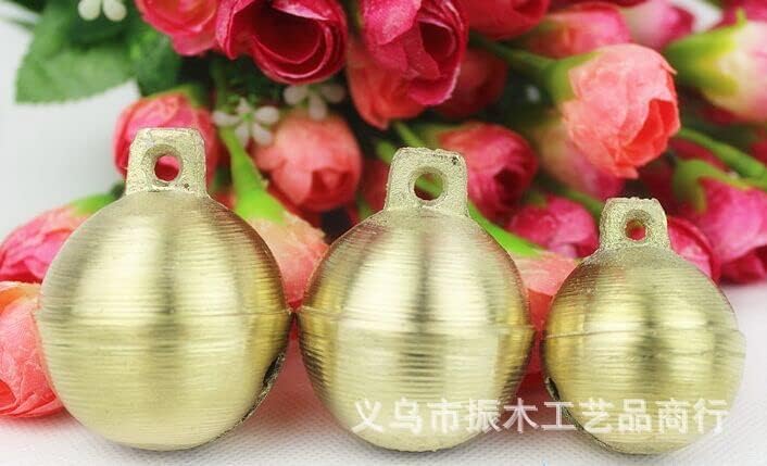 Qiankao 圆形 地球 铜 铃铛 黄铜铃铛 宠物铃铛 配件