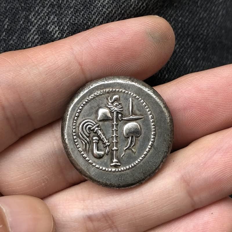 מטבעות יווניות פליז מכסף מלאכות עתיקות מצופות מטבעות זיכרון זרות בגודל לא סדיר סוג 68