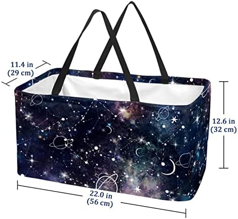 סל קניות לשימוש חוזר גלקסי פלנט כוכב שטח כוכב נייד שקיות מכולת פיקניק תיק קניות סל כביסה