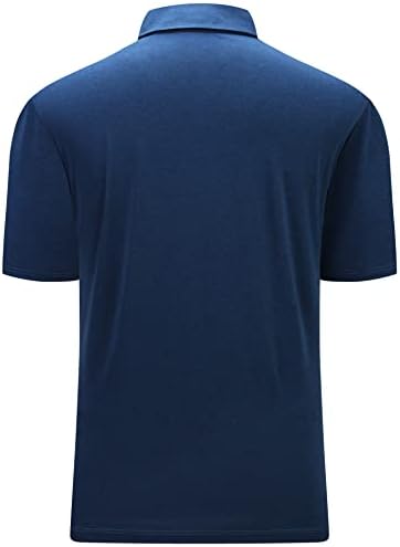 Valanch Mens Mens Golf Polo חולצת שרוול קצר ביצועים לחות חולצה קטיונית לחות חולצת טניס ספורט מזדמן
