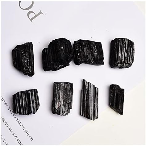 טבעי שחור שחור טורמלין באיכות גבוהה אבן קריסטל סלע מינרל רייקי ריפוי אבן דיו קישוט ביתי אוסף מתנה משופעת רוחות רעות כסף