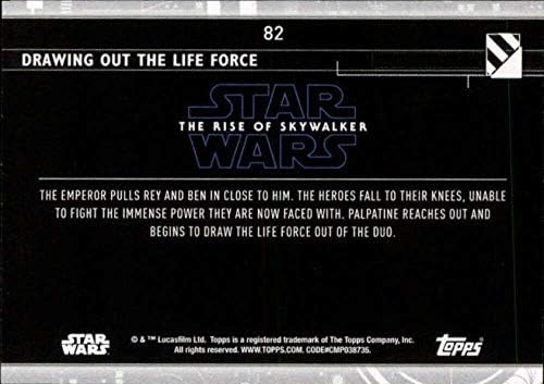 2020 Topps מלחמת הכוכבים עלייה של Skywalker Series 2 Purple 82 מצייר את כרטיס המסחר בכוח החיים
