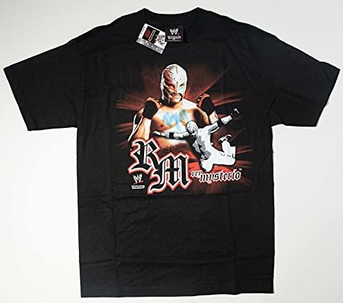 ריי מיסטריו חתום על חולצת WWE PSA/DNA COA Pro היאבקות לוצ'ה תת -קרקעית AAA M - ההיאבקות החתימה פריטים שונים