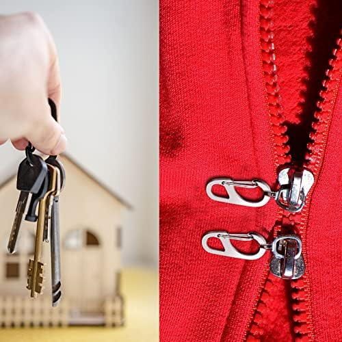 40 חתיכות מיני קרבינר קליפ זעיר מחזיק מפתחות קרבינר מיני מפתחות לאביזרי מחזיק מפתח לבקבוק תרמיל