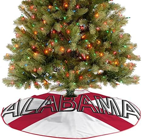 דגל מדינת אלבמה חצאית עץ חג המולד וינטג 'קישוטי חג המולד קישוטים לחג המסיבה לשנה החדשה לחג